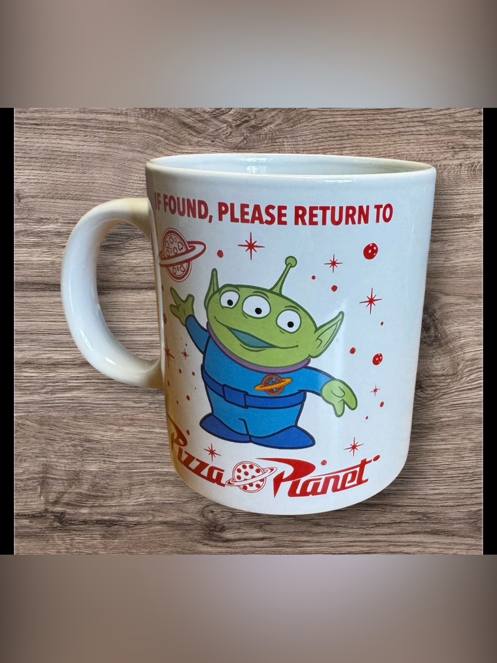 NWT Toy Story Pizza Planet Alien Coffee Mug Cup 20oz Disney Parks Pixar Alien